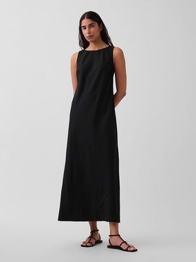 Lena Black Sleeveless Maxi Dress
